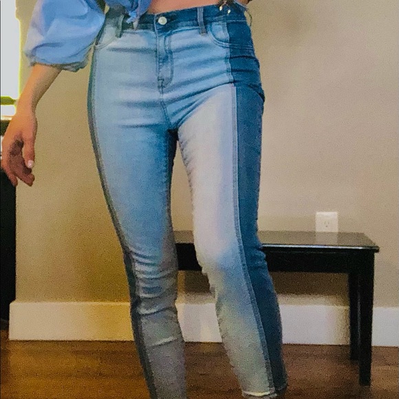 High Rise Panel Jeans - Picture 5 of 6